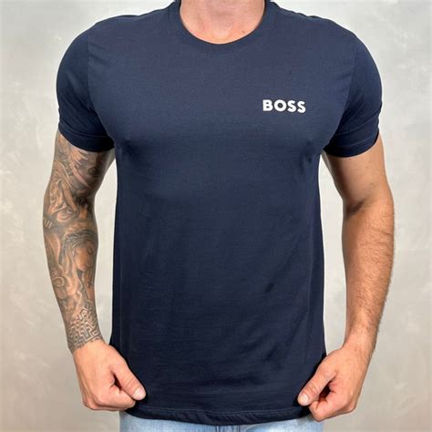 camiseta hugo boss azul marinho